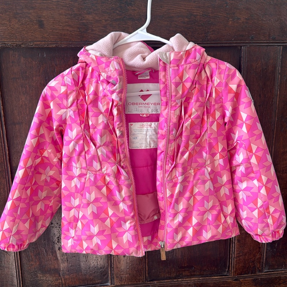 Girls Size 4 Ski Jacket and Bibs